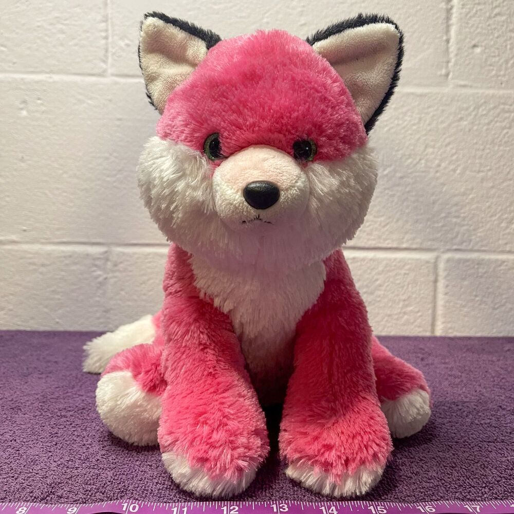 Aurora Destination Nation Pink Fox Plush 2020 White Stuffed Animal ESSA Cute Wow